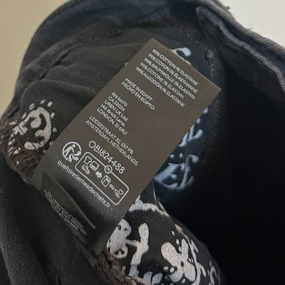 FREE PEOPLE Beacon Mid-Rise Slim Crop Jeans in Black Quartz Size US 25 - Picture 10 of 11